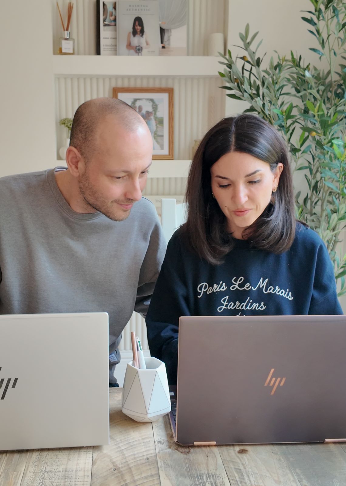 Hanna and Rachid working together